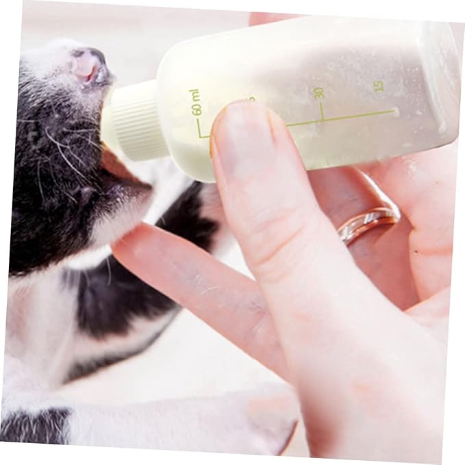 ORFOFE PET Nursing Bottle Set for Puppies and Kittens Silicone Milk Bottles for Small Animals Comfortable to Hold for Newborn Pets