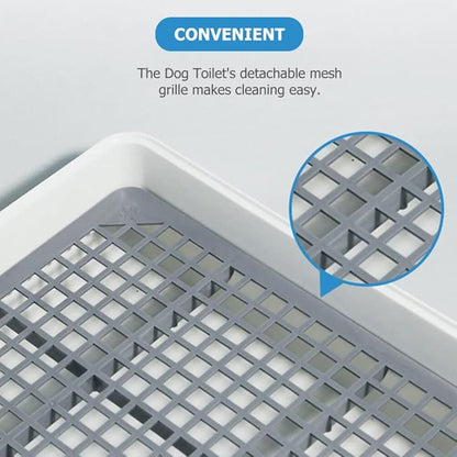 POPETPOP Hamster Accessories 1 Set Dog Training Pads Pet Toilet Puppies Potty Mesh Grate Pee Pad Holder Portable Dog Litter Box for Small Medium Puppy White L Portable Toilet