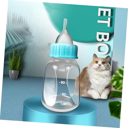 2pcs Pet Feeder Kit Kitten Nursing Bottles Silicone Cat Milk Bottle for Newborn Animals Container