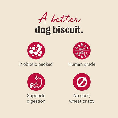 The Honest Kitchen Human Grade Dog Treats Goat's Milk N' Cookies: Slow Baked with Blueberries & Vanilla, 8 oz Bag
