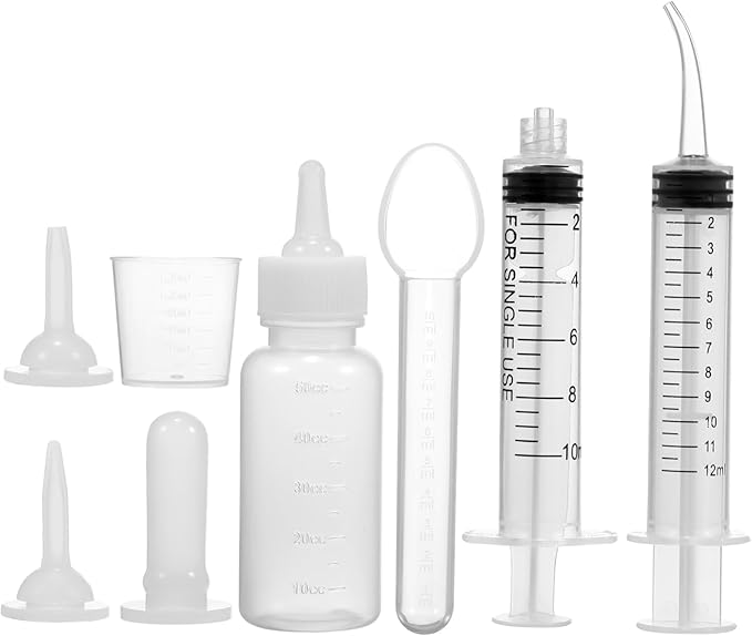 Toyvian PET Nursing Set Bottles and Brushes for Newborn Animals Includes Small Animal Milk Bottles and Feeding Tools for Puppies and Kittens