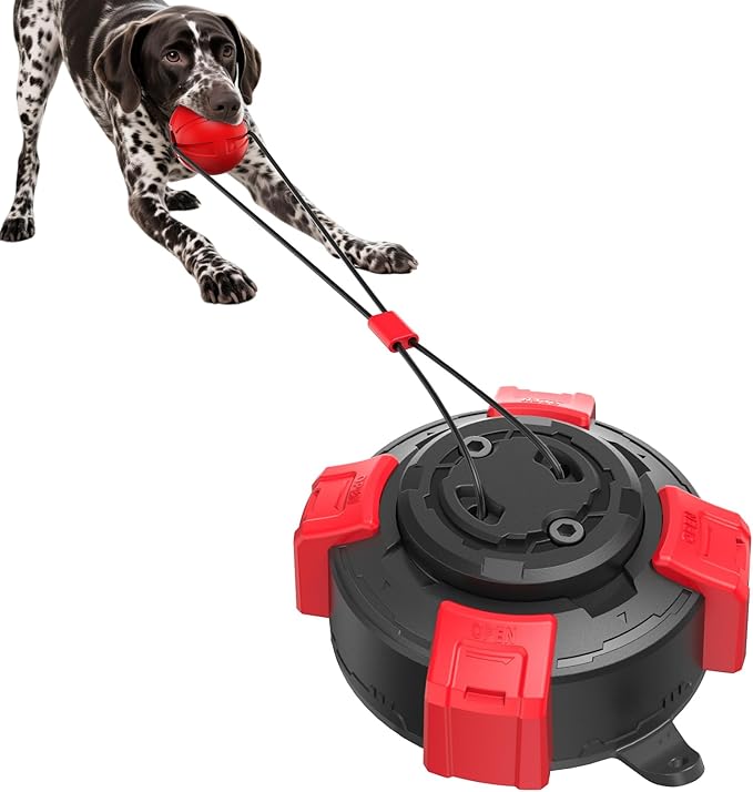 Tough Dog Tug Toy for Aggressive Chewer with Ultra-Strong Suction Cup, Dog Pull Toy, Interactive Tug of War Toy for Small Medium and Large Dogs