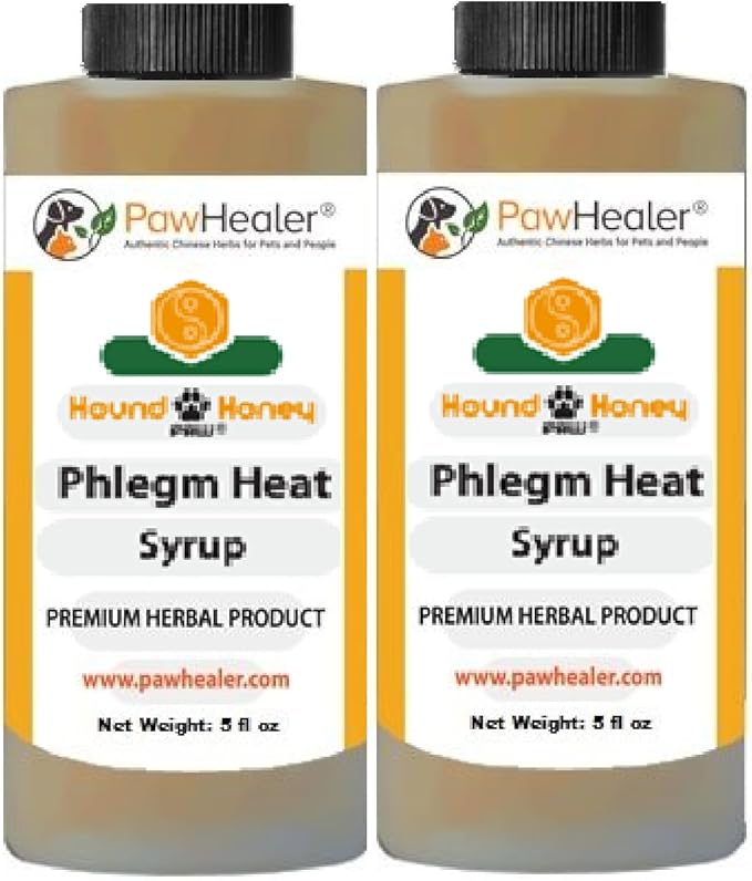 PawHealer Dog Cough Remedy - Hound Honey: Phlegm Heat - 2PAK - Loud - Honking Cough 5 fl oz ea Bottle…