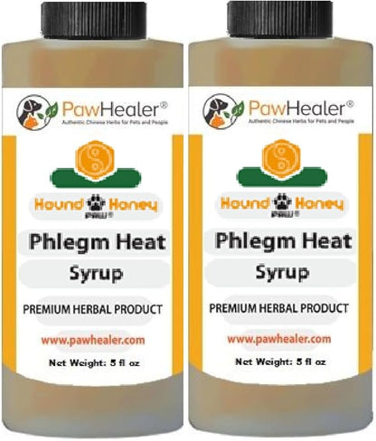 PawHealer Dog Cough Remedy - Hound Honey: Phlegm Heat - 2PAK - Loud - Honking Cough 5 fl oz ea Bottle…