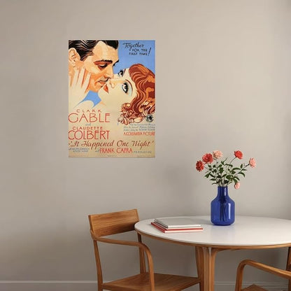 Rectify the Race It Happened One Night Movie Clark Gable Claudette Colbert 18x24 Poster