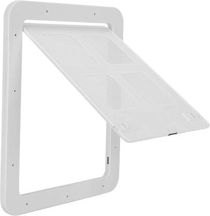 Qiilu Magnetic Flap Pet Screen Door with Ventilation for Small Dogs and Cats - Easy Install with Lockable Insert - Pet SuppliesDogsDoors, Gates & Ramps (L)