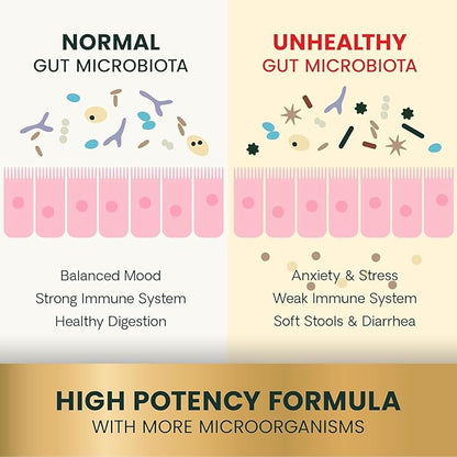 VetriScience Extra Strength Gut Health Easy-Open Capsules, Mega Probiotic and Prebiotic Digestive Supplement for Dogs and Cats, for Diarrhea and Immune Support, 7.5 Billion CFU Per Capsule, 120 Count