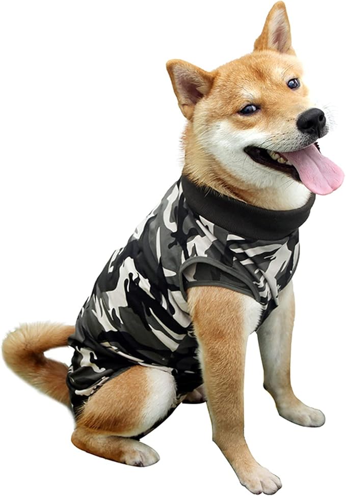 Coppthinktu Dog Recovery Suit for Abdominal Wounds, Breathable Dog Surgery Recovery Suit for Dogs, E-Collar Alternative After Surgery Wear Suit for Small/Medium Dogs