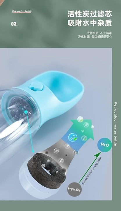 Generic 1PC Pet Supplies Large Capacity Cats and Dogs Outdoor Portable 2-in-1 Drinking Water Food high Temperature Resistant Multi-Functional pet Water Cup (White, 550ML)