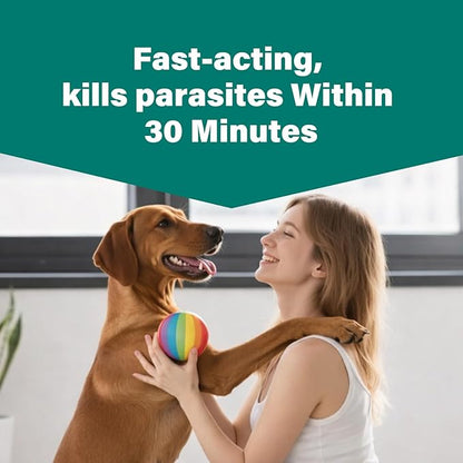 De-Wormer for Medium and Large Dogs, Oral Treatment for Tapeworm, Roundworm & Hookworm