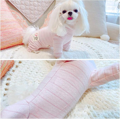 RSS Recovery Suit for Surgery - Abdominal Wounds Bandages, Full Coverage Dog Bodysuit for Female Dogs - Prevent Licking (RSS08-Fpink-S)