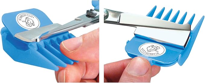 Scaredy Cut NO Buzz Dog Clippers, Tiny Trim Safety Scissor. A Silent Low Noise Pet Grooming Clipper, Right Handed Blue