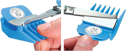 Scaredy Cut NO Buzz Dog Clippers, Tiny Trim Safety Scissor. A Silent Low Noise Pet Grooming Clipper, Right Handed Blue