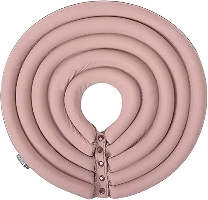 Dog Cone Collar, Inflatable Dog Neck Donut Collar Alternative After Surgery, Soft Protective Recovery Cone for Small Medium Large Dogs and Cats Puppies - Alternative Collar (Pink,S)