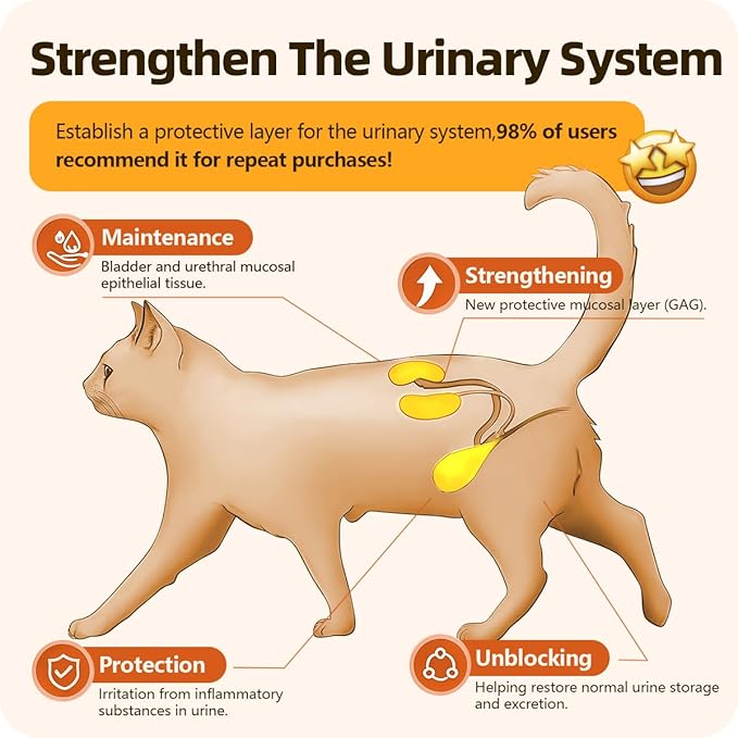Urinary Tract Supplement for Urinary Tract Health, Infection Treatments, Bladder Health, Dog UTI, Bladder Stones, Incontinence Support, Pain Relief for Cats and Dogs 0.84 Fl Oz (1 Bottle)