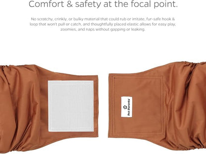 Pet Parents® Washable Belly Bands for Male Dogs (3pack) + Extendrs® of Durable Dog Diapers Male, Premium Male Dog Diapers & Dog Wraps (X-Large, Natural)