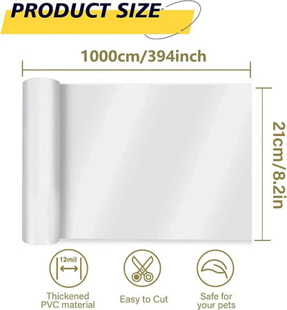 yongjoy Door Protector from Dog Scratching - Cat Scratch Door Frame Single Side Adhesive Protector Anti Dog Scratch Door Guard for Dogs Clear - 394" x 8.2"
