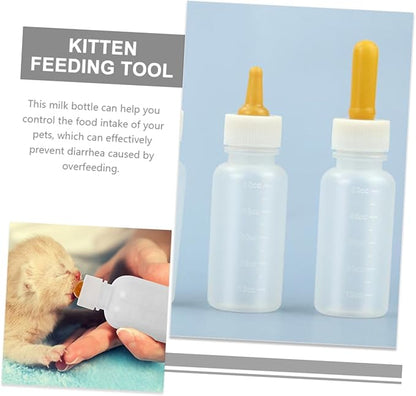 balacoo 3pcs Silicone Pet Bottle Kit Kitten Milk Bottle for Cats Dogs Small Nursing