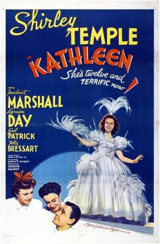 Black Empire Kathleen Movie Shirley Temple Herbert Marshall Laraine Day Gail Room Decor Wall Art Print 18x24 Poster