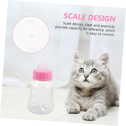 2pcs Kitten Milk Bottle Cat Nursing Bottles for Small Pets Puppy Feeder Safe Material Compact Portable