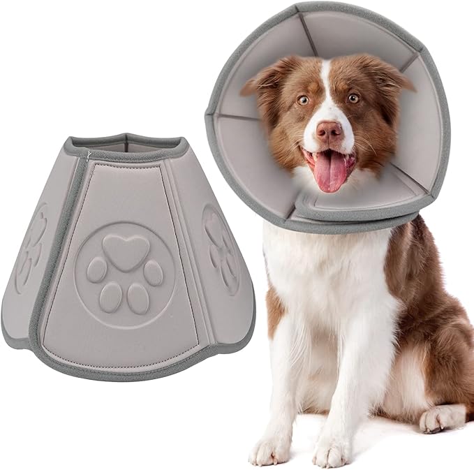 Soft Dog Cone Pet Cone Dog Recovery Collar Cone for Dogs After Surgery,Adjustable Dog Cone Collar for Large Medium Small Dogs Elizabethan Collar