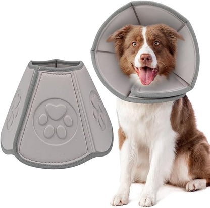 Soft Dog Cone Pet Cone Dog Recovery Collar Cone for Dogs After Surgery,Adjustable Dog Cone Collar for Large Medium Small Dogs Elizabethan Collar