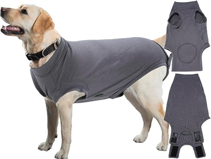 Dog Surgery Recovery Suit, Recovery Suit for Dogs Male Female Spay & Neuter, Anti-Licking Surgical Onesie for Dogs After Surgery Wear, Dog Cone Alternative (Blank Grey, XL)