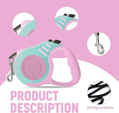 Retractable Dog Leash Automatic Telescopic Tractor Dog Tape, Pet Tape 10/16 FT Durable and Convenient, with Non-Slip Handle, Suitable for Small and Medium-Sized Dogs