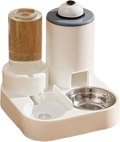 Feeding Bowl Set - Dog Water Dispenser, Detachable Food Bowl with Bell with Sturdy Construction, Animal Accessory Featuring Convenient Design, Wet and Dry Feeding Solution for Small Medium Pets