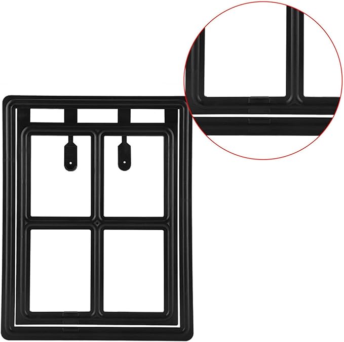 Acouto Screen Fit Pet Door Plastic Pet Dog Puppy Door Locking Safe Flap Screen Window Gate Doors, & Ramps (XL Font)
