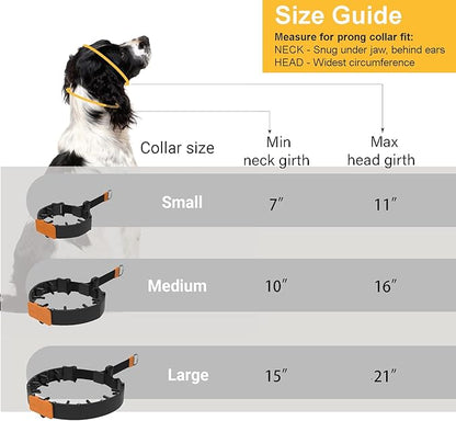 SVD.PET Dog Prong Collar for No-Pull Training, Quick-Release Buckle Adjustable Pinch Collar for Large Dogs (Tan, Large Size)