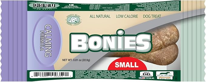 Bonies Natural Hip & Joint Formula Small-Sized Single Bone, Glucosamine & Omega Fatty Acids, Fresh Breath, Clean Teeth, Low Calories, Chicken Flavor, Small Dog, 1 Bone