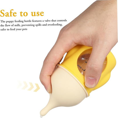 Newborn Kitten Puppy Nursing Bottle with Ergonomic Grip Clear Scale Clean Small Animal Feeding Tool for Animal Milk