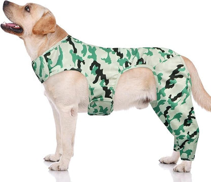 ROZKITCH Dog Surgery Suit Rear Leg Rear Legs, Pet Sleeve to Prevent Licking Wound Elbow Protector, Dog Recovery Suit Cone Collar Alternative for Sprain ACL CCL Arthritis Joint Care Camouflage M