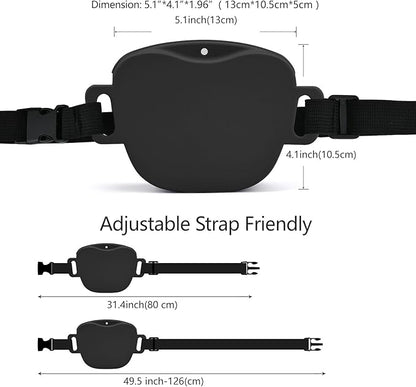 AUDWUD Upgraded Silicone Dog Treat Pouch with Training Clicker, Tighter Sealing to Prevent Food Spilling, 1.68 Cup Capacity Treat Bag with Waist Belt