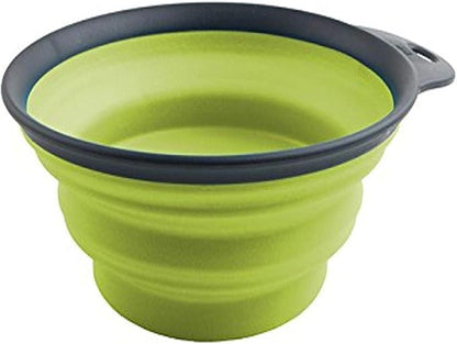 Dexas Popware for Pets Collapsible Travel Cup, Large, Gray/Green