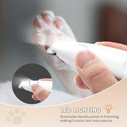 2026 New Pet Precision Trimmer, Dog Paw Trimmer with LED Light, Low Noise, IP68 Waterproof, Dual-Speed Motor, Suit for Trimming Paw, Ear, Face, Butt, Eyebrows, USB Rechageble