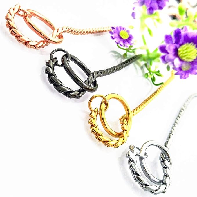 Dog P Snake Chain Chrome Plated Metal Dog Training Choke/Collar-Fully Guaranteed Against Rust Tarnish or Breakage-Recommended for Professional Training (Rose Gold, 5mm * 30")