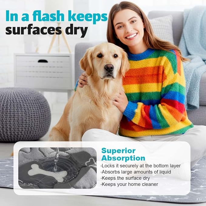 Puppy Pads for Dogs, 2026 New Washable Puppy Pads with Pheromones, Pee Pads for Dogs & Cats, Durable Leak-Proof & Anti-Slip Pet Training Pads for Home & Travel, Reusable (Brown, 31.5" x 35.4")