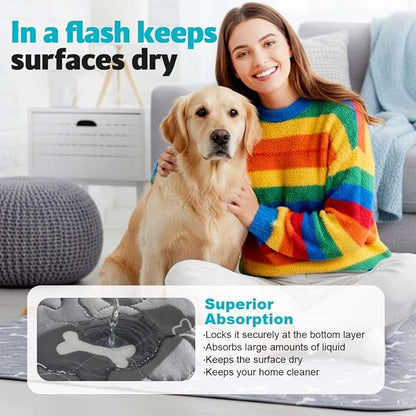 Puppy Pads for Dogs, 2026 New Washable Puppy Pads with Pheromones, Pee Pads for Dogs & Cats, Durable Leak-Proof & Anti-Slip Pet Training Pads for Home & Travel, Reusable (Brown, 31.5" x 35.4")