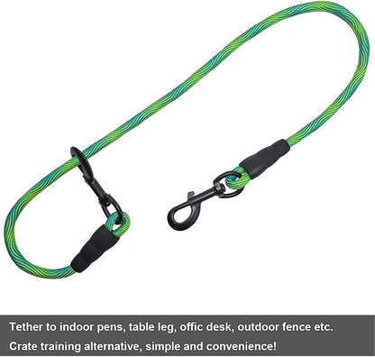 BTINESFUL 3FT Dog Tie Down, Nylon Rope Short Dog Tether Indoor Training Safety Vehicle Tether for Large Medium Strong Puppy