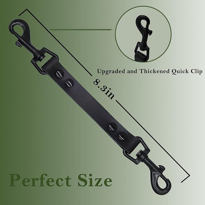 Dog Safety Clip for Prong Collar, Waterproof Leash Backup Clip Connector, Dual Clasps Rotating Buckle for Pinch Collar (2 Pcs)