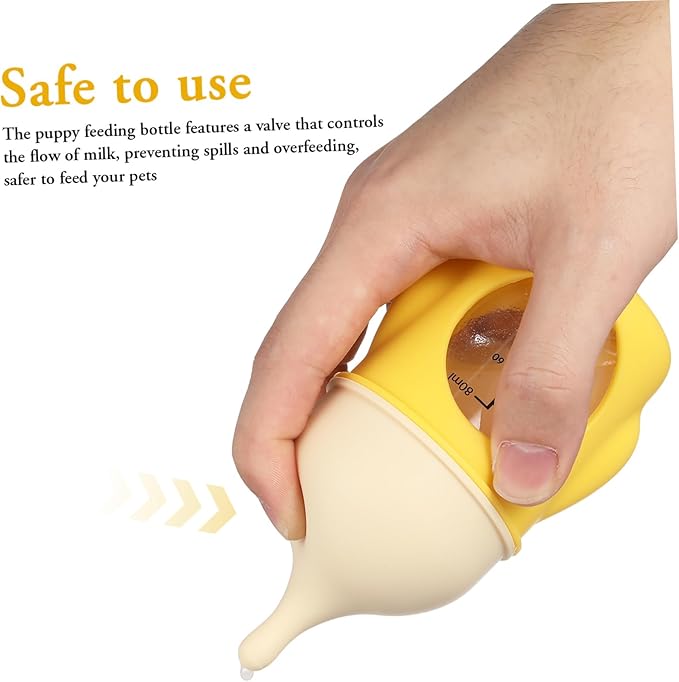YARNOW Milk Replacer for Puppies Pet Bottle Nursing Puppy Bottles for Nursing Kitten Ergonomic Design Easy to Clean