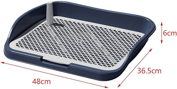 Dog Toilet Pee Pad Holder Indoor Dog Training Toilet Dog Potty Tray Training Pad for Home Use Garden Porch Hospital, Navy Blue