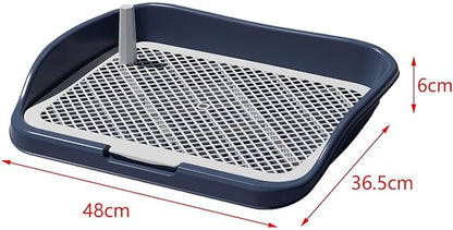 Dog Toilet Pee Pad Holder Indoor Dog Training Toilet Dog Potty Tray Training Pad for Home Use Garden Porch Hospital, Navy Blue