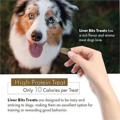 Freeze Dried Premium Training Treats for Dogs, All Natural Pure Beef Liver, Low Calorie, No Additives or Preservatives, Made in USA, 60 Count (16 Oz)