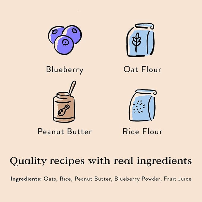 Bocce's Bakery PB + Blueberry Crispies Low-Calorie Wheat-Free Dog Treats,10 oz,(Pack of 2)
