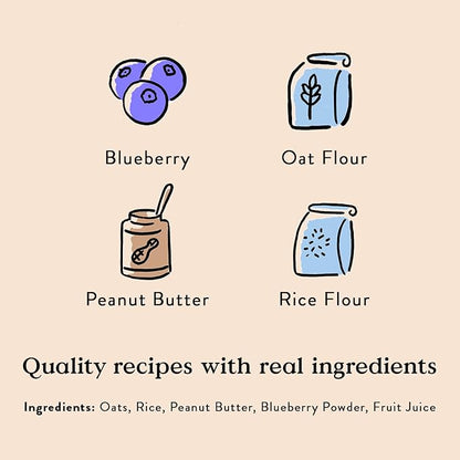Bocce's Bakery PB + Blueberry Crispies Low-Calorie Wheat-Free Dog Treats, 10 oz