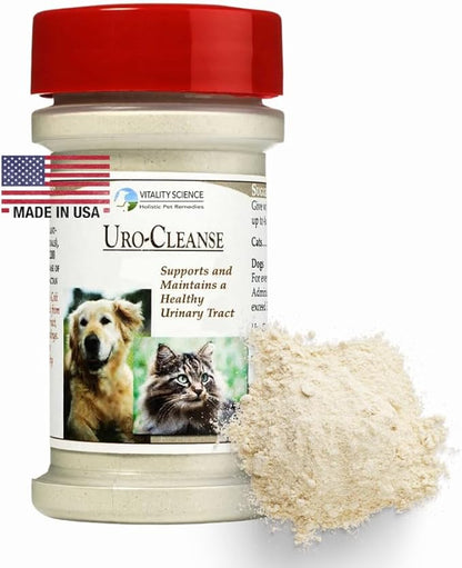 Vitality Science URO-Cleanse for Dogs | Aid for Urinary Tract, Bladder, Kidney Health | D-Mannose, Arabinogalactan, Zeolite | Prevents and Eliminates UTI, Bladder Issues | Dog Incontinence Supplement
