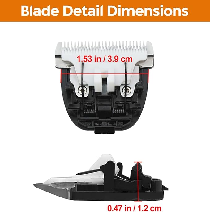 Petsaunter 3 PCS Replacement 35 Teeth Dog Grooming Clipper Blades, Low Noise Dog Trimmer for Grooming,Sharp Titanium Alloy Ceramic Grooming Clipper Blade